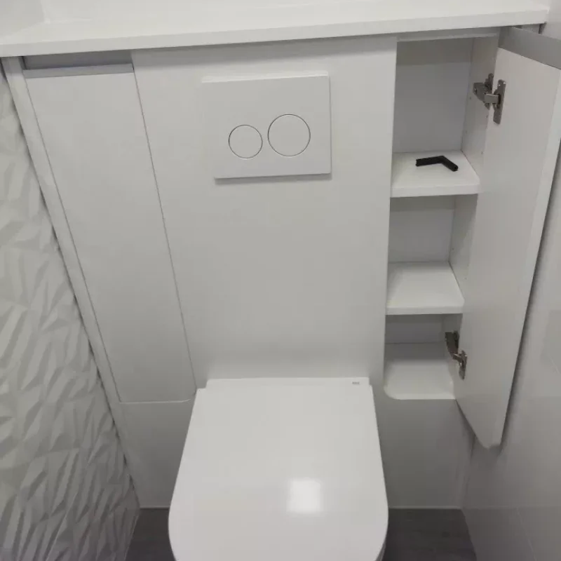 wc pose bati support avec meuble